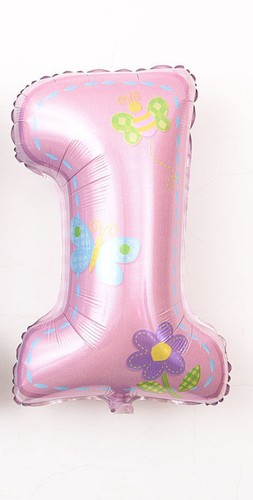 16 40 inch One First Birthday 1 Month Baby Shower Letter Floated Balloon Cartoon - Picture 7 of 15