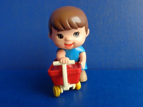 VINTAGE TOMY WIND UP KID A LONG BOY WITH WAGON - Picture 5 of 9