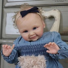 30inch Reborn Baby Doll Hand-Rooted Hair Artist Finished Toddler Girl Doll Toy