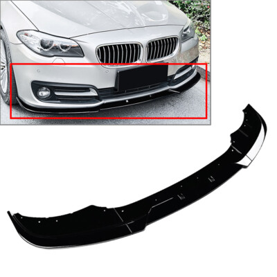 Front Bumper Lip Spoiler Splitter Black For BMW 5 Series F10 F11 LCI 2015-2017