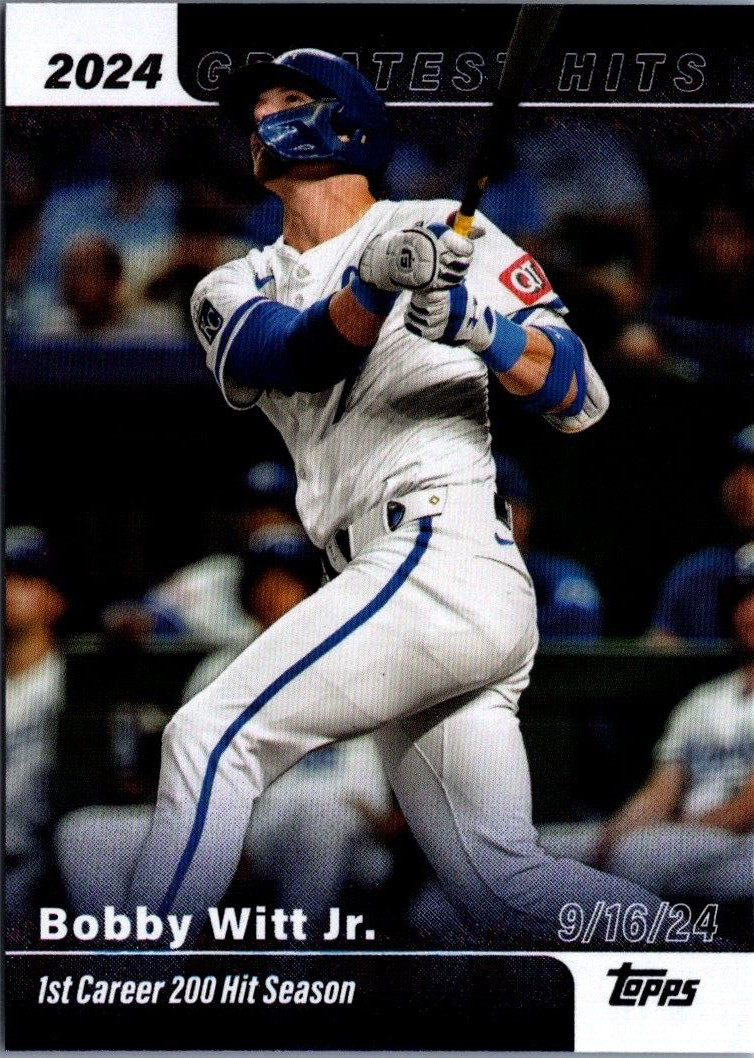 2025 Topps '24 Greatest Hits #GH6 Bobby Witt Jr. Kansas City Royals
