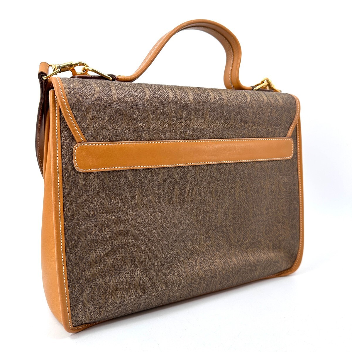 バッグ Vintage GUCCI Handbag Shoulder bag Brown Silk Jacquard Crossbody