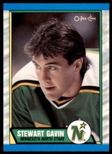 1989-90 O-Pee-Chee Stewart Gavin . Minnesota North Stars #214