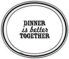 Eat Enjoy Food Banquet Cocktail Party 12" x 10" Oval Paper Banquet Plates