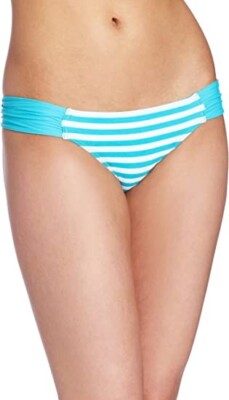 Rip Curl Teen Damen LNS Streifen Hipster Bikiniunterteil Blau, Small (S)