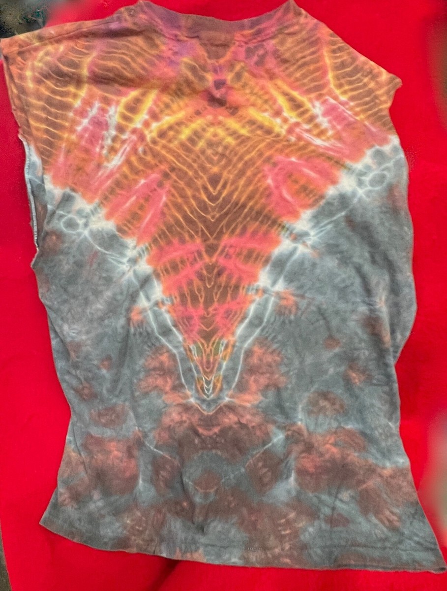 Vintage 80's Motley Crue Symmetria Tie Dye T Shirt Size M/L cut
