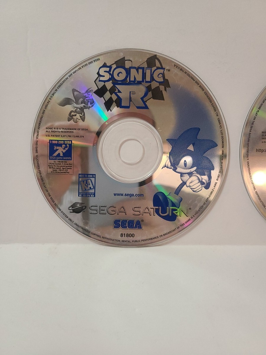 Sonic R & Sonic 3D Blast Sega Saturn 2 Authentic Game Lot Discs