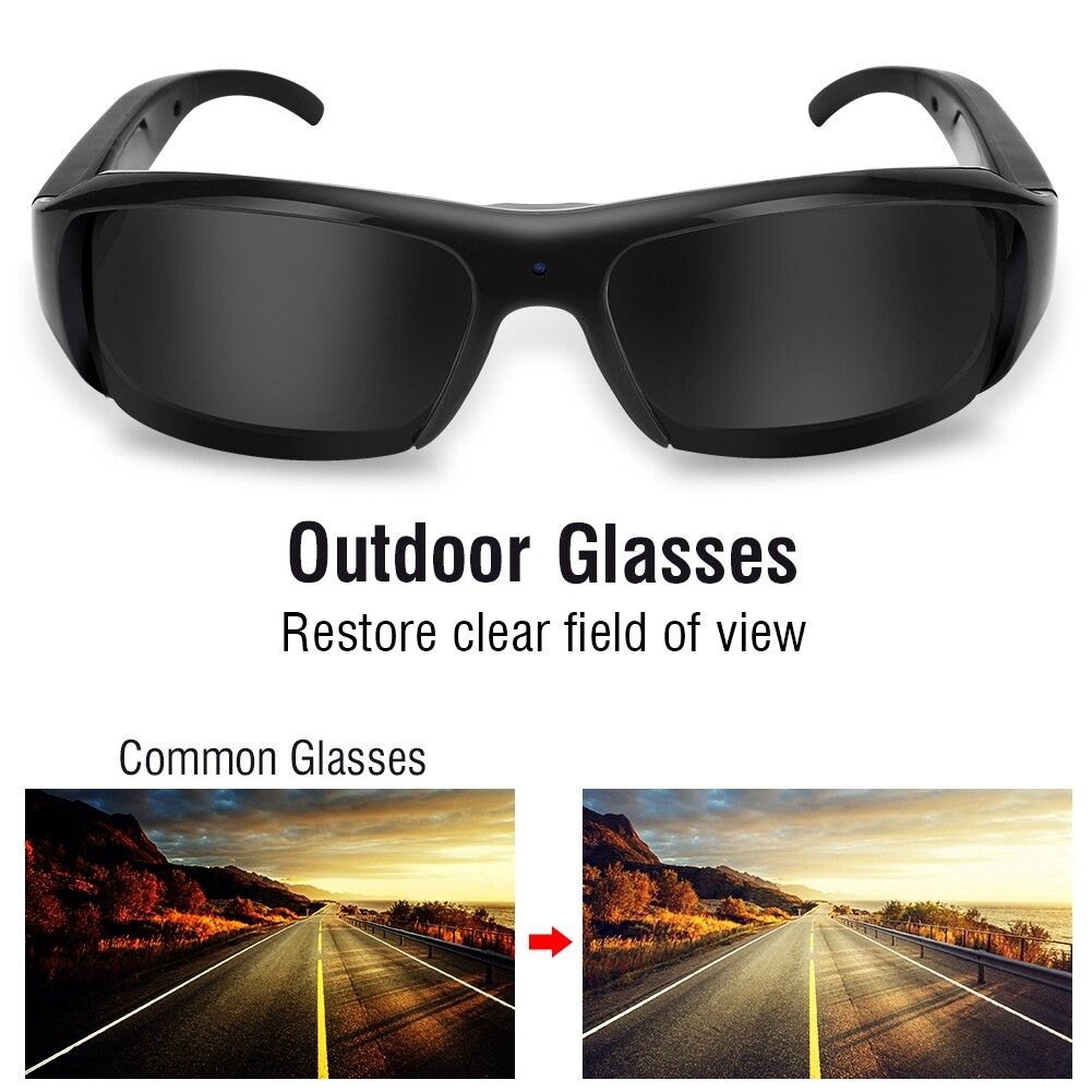 1080P HD Spy Camera Glasses Hidden Eyeglass Sunglasses Recorder Eyewear