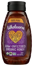 Wholesome Sweeteners 16-Ounce Organic Honey Bottle 100% Pure Fair Trade Certi...