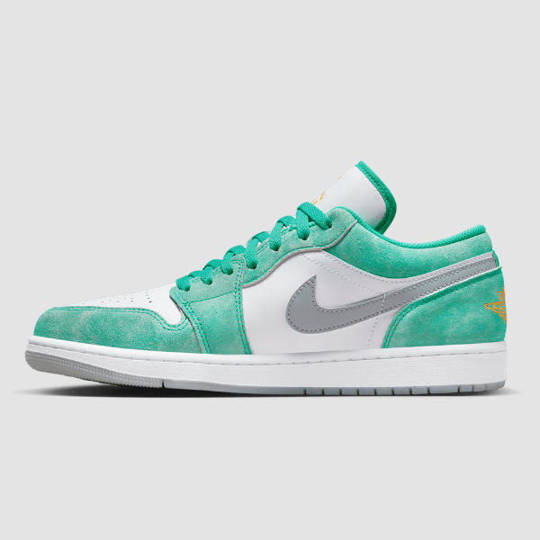 靴 Nike Air Jordan1 Low Teal Green Nike Air Jordan 1 Low SE New Emerald Green White Men's shoes