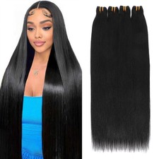 MissKing Raw Human Hair Bundles 14 16 18 20 Burmese Silky Straight 16A 4x100g
