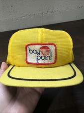 Vintage Bay Point Trucker Hat! Mesh Design W/ Adjustable Strap! Made In USA!