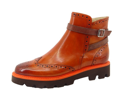 Melvin & Hamilton Selina 25 Stiefelette Ankle Boots Damen Leder Orange Gr. 36