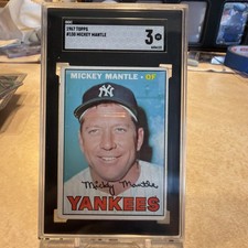 1967 Topps #150 Mickey Mantle New York Yankees - SGC 3