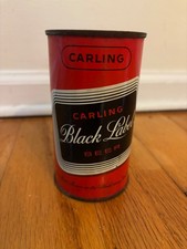 Carling Black Label Beer Can Empty Vintage no pull tab bottom was punctured