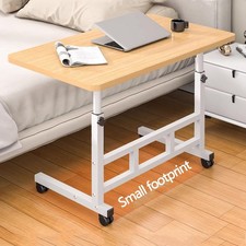 Verstellbarer Laptoptisch - Tragbarer Rolltisch auf Rollen für Sofa & Nachttisch