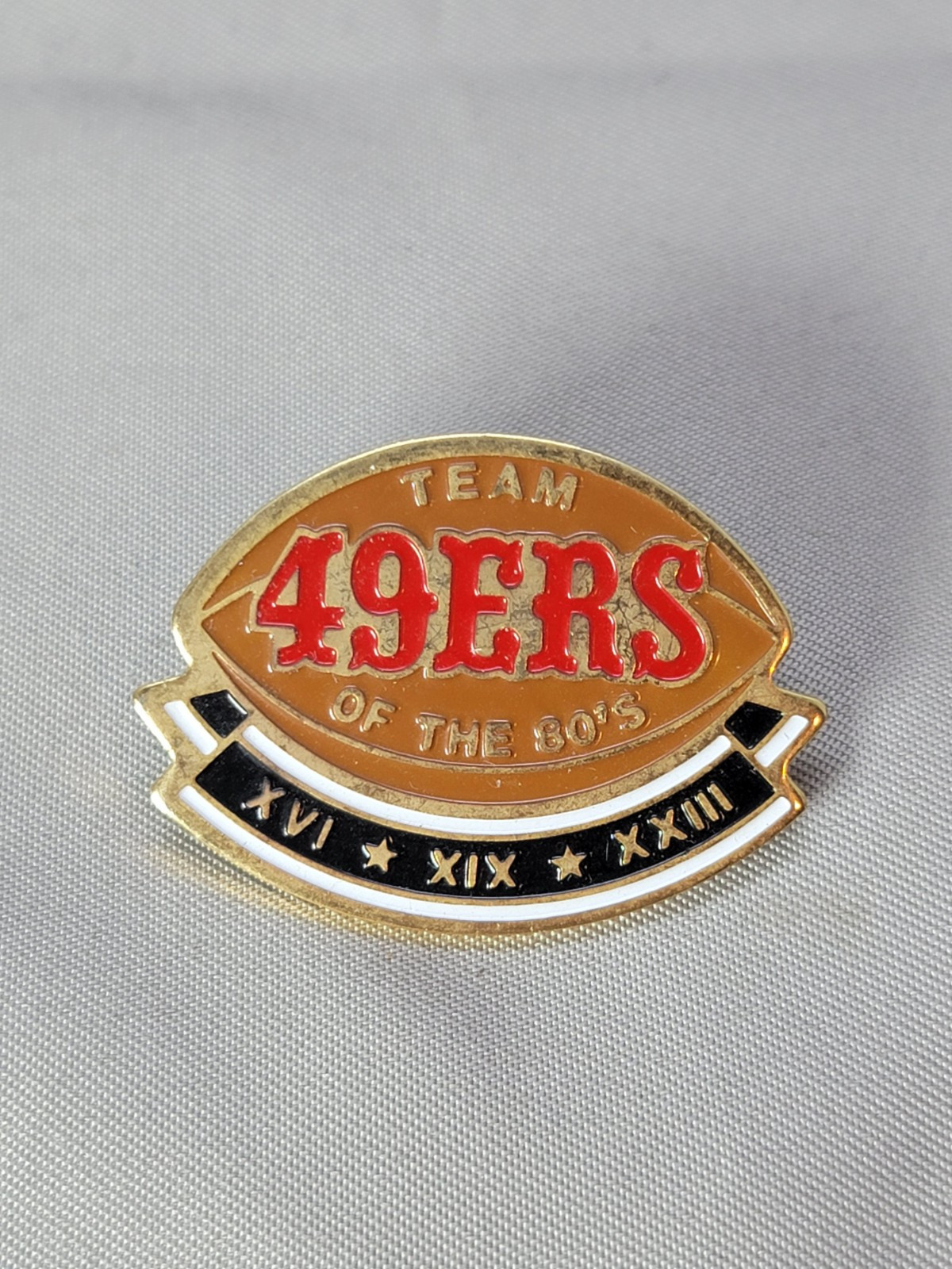 Vintage 1989 San Francisco 49ers NFL Unocal 76 Lapel Pin 80s Team Collectible