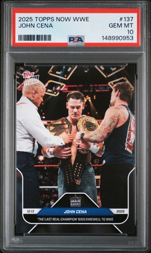 2025 TOPPS NOW WWE #137 JOHN CENA PSA 10