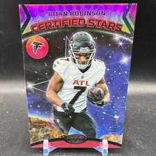 Bijan Robinson Mirror Pink /199 2024 Panini Certified - Certified Stars #15