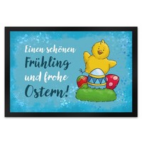 SchöNen FrüHling Und Frohe Ostern FußMatte XL In 40X60 Cm Mit Spruch Und KüKen