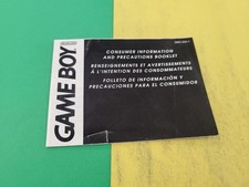 Game Boy Consumer Information And Precautions Booklet Fold Out DMG-USA-1