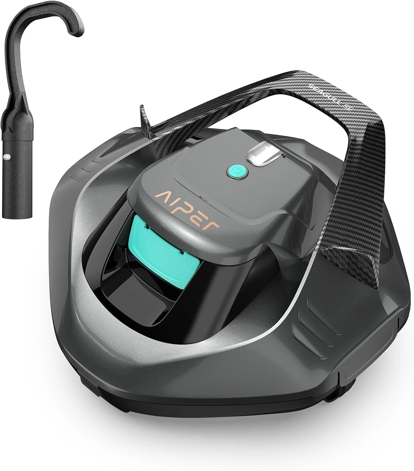 Cordless Robotic Pool Vacuum for Above-Ground Pools up to 40ft - Self-Parking