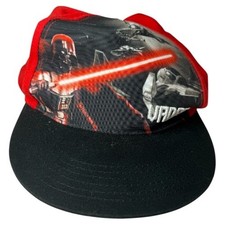 Star Wars Snapback Hat Unisex Red Black Dark Side Graphic Licensed Flat Brim