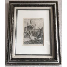 Antique 1800s Jan Frans Van Bloemen Master Etching Framed Early 1800s 22x18"