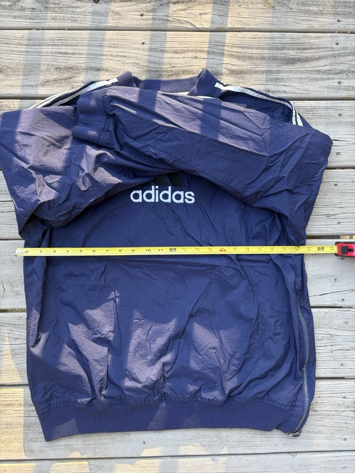 Cortavientos vintage Y2K Adidas azul marino talla XL Foto 4 de 4