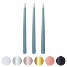 3 pcs 11" tall LED Flameless Taper Candles Lights Wedding Party Centerpieces