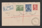 Australia 1947 Registered FDC Cover Newcastle 150th Shepparton Vic Label Pmk