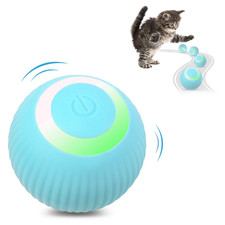 Interactive Cat Toys Ball Automatic Rolling  USB Rechargeable with LED Light fo