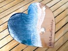 Ocean Resin Heart Wall Art Christian Faith Decor Handmade 12” x 12” — photo 7