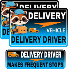 Flex Delivery Driver Car Magnet, 3PCS Frequent Stops Removable Set, Delivery Veh