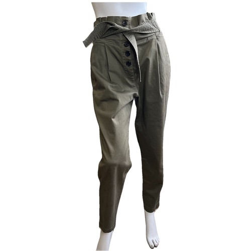 ALC Krew Pants Size US 6 Khaki Tapered With Belt *Flaws* - Picture 10 of 14
