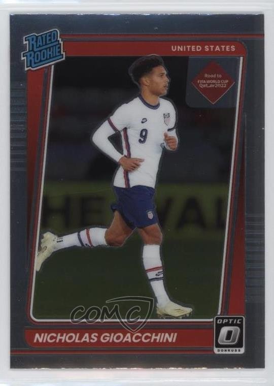 2021-22 Panini Donruss Road to Qatar Rated Rookie Optic Nicholas Gioacchini 14x1