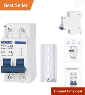 Efficient 63A DC Mini Circuit Breaker 2 Pole - Ideal for Solar & Marine Use