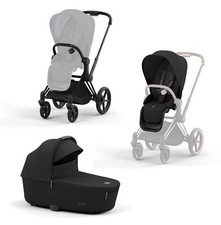 Set Priam Rahmen Matt Black mit Wanne Lux und...