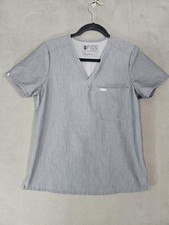 Figs Scrub Top Womens S Catarina One Pocket Caribbean Heather Gray Healthcare