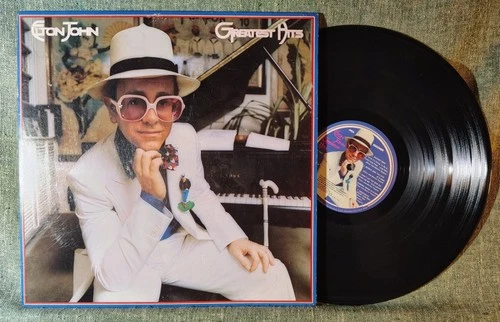 ELTON JOHN 💙 GREATEST HITS Vinyl LP 1974 Original 1st Press Record Album EX/EX