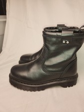 Nuevas botas de cuero para mujer 8 para hombre 7 Dr Martens Anistone Lo negras fresadas Wanama