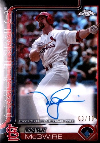 2025 Topps Chrome Mark McGwire Gold Mojo /50 PSA 10 Athletics 