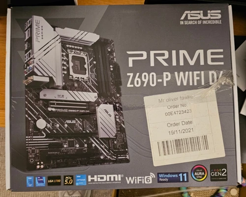 PRIME Z690-P WIFI D4, ATX motherboard, PCIe 5.0, USB 3.2, USB C, Thunderbolt