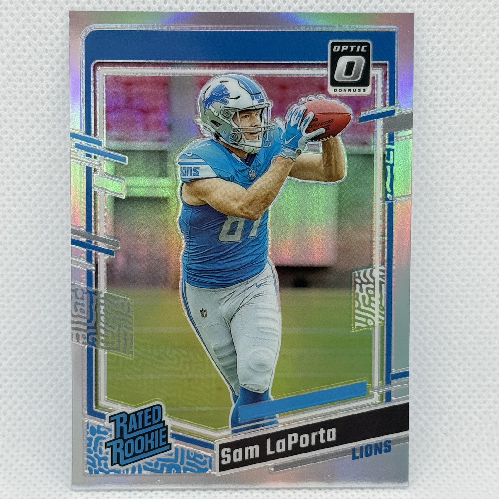 2023 Panini Donruss Optic - Sam LaPorta Rated Rookie Holo Prizm #237 Lions (RC)
