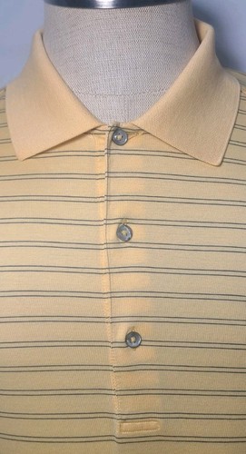Fairway & Greene Torrey Pines Yellow with Stripes Polo Shirt ~ Size M ~ Used - Picture 7 of 12