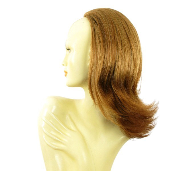 Demi-tête lisse 40cm blond foncé cuivré ref 018 : l'élégance du g27