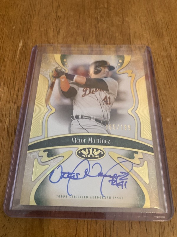 Topps 2026 Tier One Connoisseurs Auto Victor Martinez Tigers CA-VM /199
