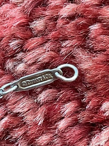 Collana Tiffany & Co Argento Tappo Cuore Perle Ciondolo Catena Rara 16" - Foto 6 di 6