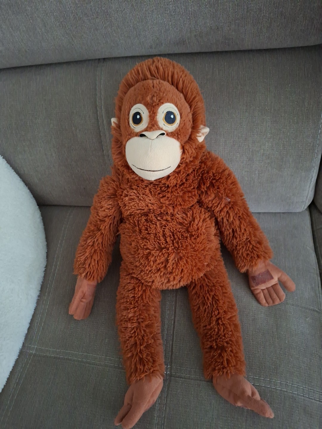 Doudou peluche IKEA singe marron de 60 cm pour le dodo des enfants