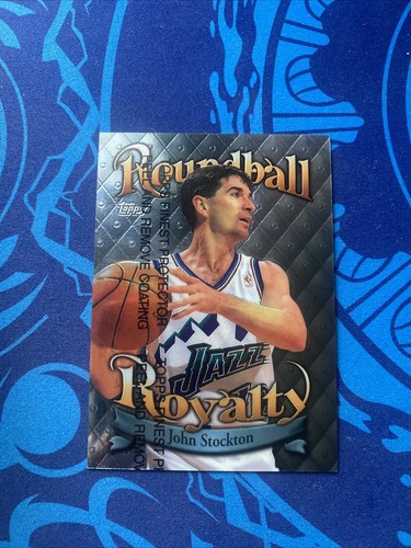 1998-99 ROUNDBALL ROYALTY FILM ON TOPPS JOHN STOCKTON R11 Jazz HOF